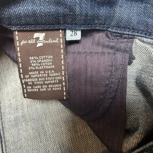 7 for all mankind vintage style boot cut studded pocket detail size 28 thumbnail 11