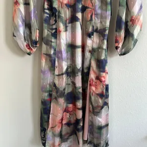 Socialite Chiffon Floral Midi Dress Womens Medium Side Slit‎ Party Guest Spring thumbnail 13