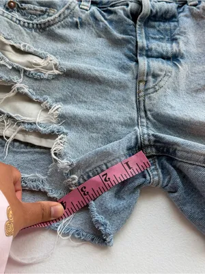 Free People Light Wash Distressed Denim Cutoff Shorts thumbnail 7