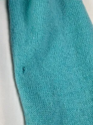 Old Navy Vintage Y2K Light Blue 100% Cashmere Scooped Neck Sweater Women's Sz S thumbnail 7