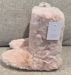 Women’s LC Allover Faux Fur Tall Boots Slippers thumbnail 1