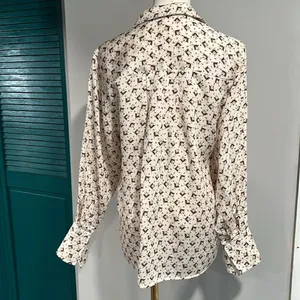 Reiss NWOT Pia Printed Geometric half button up - 2 ($228) thumbnail 14