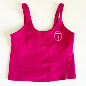 Lululemon Womens Passionate Pink Glow Up Embroidered Company Logo Tank Size 8 thumbnail 1
