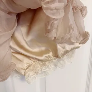 Japanese Kawaii Y2K Dusty Pink Cottage Ballet Ruffle Mini Tier Skirt Skorts thumbnail 5