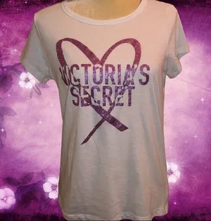 Victoria’s Secret white top with design thumbnail 1