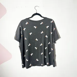 Old Navy Halloween T-Shirt Women's XL Gray Ghost Pumpkin 100% Cotton thumbnail 2