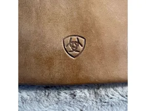 Ariat Tan Leather Fringe Wristlet Clutch with Studded Strap thumbnail 7