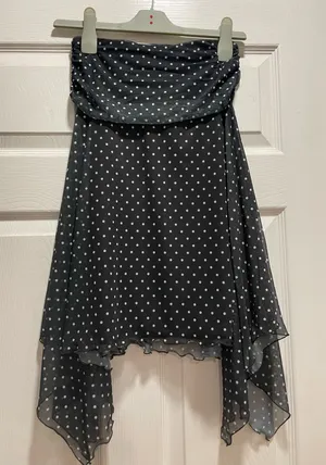 Polka dot skirt black thumbnail 1
