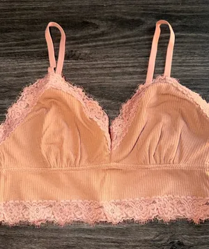 Aerie Women’s Lace-Trim Bralette in Blush Pink thumbnail 1