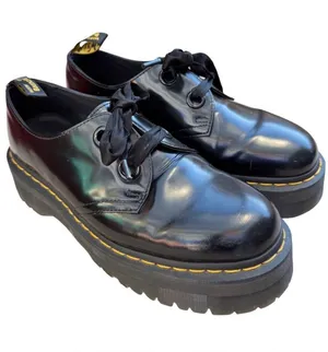 Dr Martens Holly Platform Oxford Shoes‎ Black Patent Leather Chunky Womens US 10 thumbnail 1