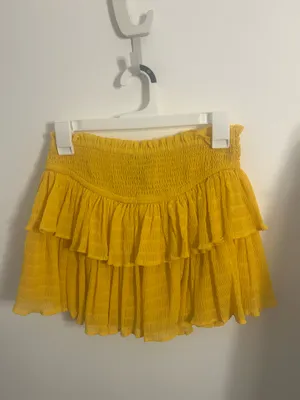 Forever 21 Orange Ruffle Skirt thumbnail 3