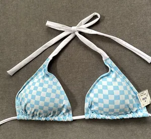 Triangle Bikini Top Blue Size M thumbnail 1
