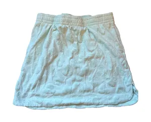 Disney Mickey Mouse Mint Green Terry Cloth Mini Skirt Elastic Waist Pockets‎ M thumbnail 1