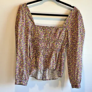 J. Crew Cinched Waist Organic Cotton Top in Liberty Busy Izzy Fabric - size 10 thumbnail 5