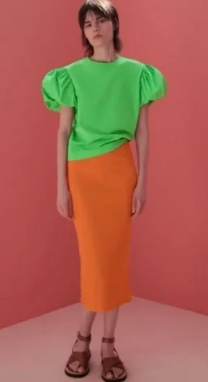 ZARA balloon shoulder top. S thumbnail 1