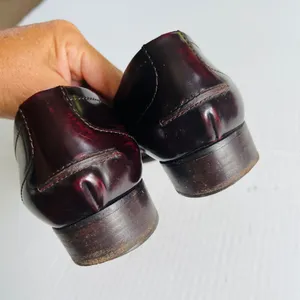 Bottega Veneta‎ Sz 35.5 Merlot Astaire Calfskin Leather Slip On Loafer Shoes thumbnail 6