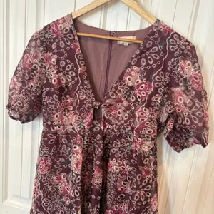 Altar'd State Burgundy Eyelet Floral‎ Dress Size Large thumbnail 2