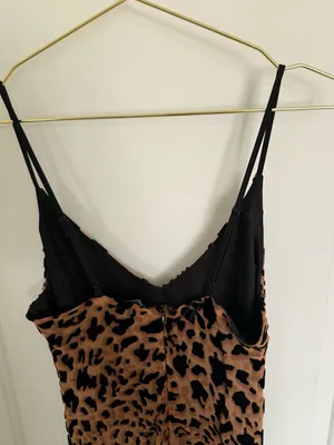 Forever 21 Leopard Print Velvet Burnout Mini Slip Dress thumbnail 5