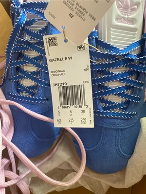 adidas Women’s Blue and Pink Suede Retro Trainers thumbnail 2
