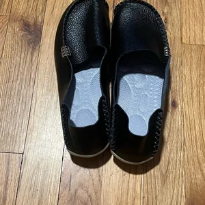 Black Pebble Sole Comfort Loafers Size 39 US 8/8.5 Slip On Very Comfortable thumbnail 3