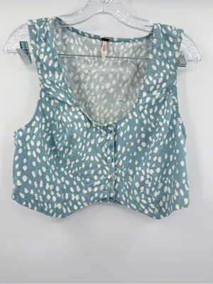Free People Bennett Cloud Combo Short and Top Co-ord Set Blue Size 4/8 thumbnail 2