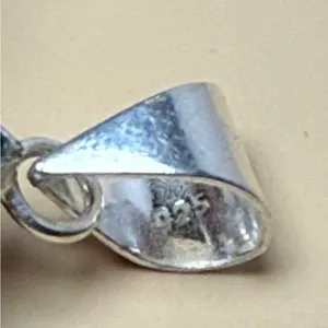 Silver and Turquoise Pendant with 925 Silver Blue thumbnail 3