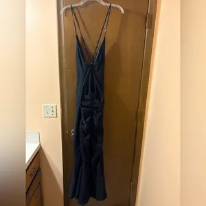 NWT Babyboo Constantina Ruffle Corsage Halter Black Maxi Dress thumbnail 6