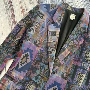 Vintage “Attitude” Women's Multicolor Southwest Patterned Blazer thumbnail 3