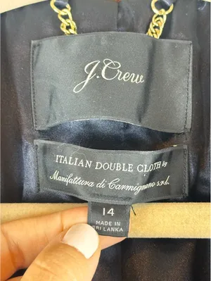 J.Crew Classic Lady Day Coat Dark Amber Italian Wool Thinsulate Size 14 thumbnail 8