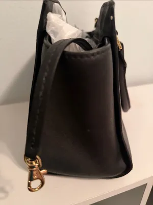 Michael Kors Black Saffiano Leather Satchel with Gold Hardware thumbnail 5