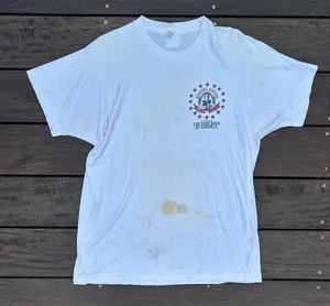 Vintage Screen Stars White Single Stitch Sam Adams Beer Tee Graphic T-Shirt Made in USA thumbnail 3