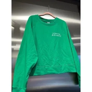 All in Motion Women's Green Le Sports Club SOFT‎ Sweatshirt Thumbholes Sz XXL thumbnail 2