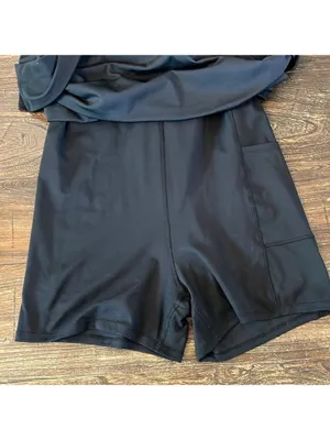 Gap Fit Black Active Wear Dress Built-In Shorts Padded Size‎ Large EUC thumbnail 7