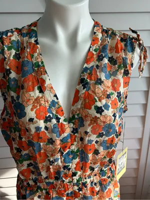 Trovata | Birds of Paradis Rae Dress in Marina floral thumbnail 4