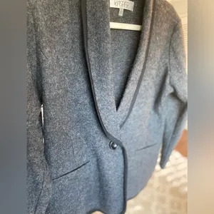 100% Wool Blazer Kasper Timeless‎ Capsule Classic Shawl Collar Elegant Office thumbnail 4