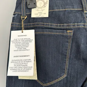 Nitrogen Signature Womens dark Blue Cotton Denim flared Jeans Size 29 thumbnail 4