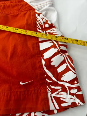 Nike Orange Tropical Floral Board Shorts Women’s Size M Swim Beach Cover Up thumbnail 6