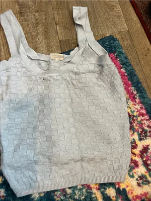 Abercrombie Classic Textured Knit Tank Top - Light blue thumbnail 8