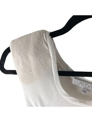 Alexis White Sleeveless Modal Tank Top XS Shoulderpads Womens Loose Fit USA thumbnail 2
