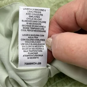 WAYF Secrets Kept Gathered Flutter Sleeve Top‎ XS Green Coquette NEW *TINY FLAW thumbnail 6