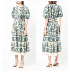 Ulla Johnson Annisa Dress in Lanai Midi Summer Womens Size 6 thumbnail 3