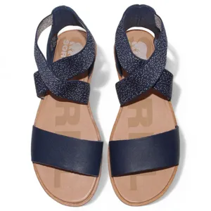 SOREL Women's Ella II Leather Sandals, Nocturnal Blue Multiple Size US 6.0 NEW thumbnail 7