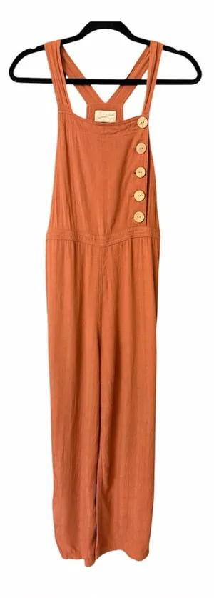 Universal Threads Side-Button Wide-Leg Cropped Overalls Jumpsuit thumbnail 1