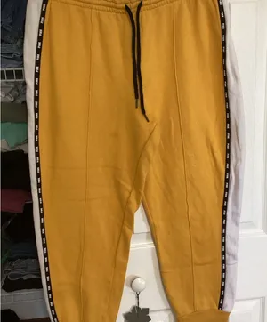 PINK Victoria's Secret Mustard Yellow Track Joggers with Black Trim thumbnail 1