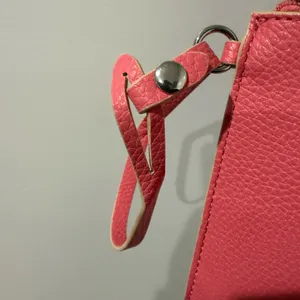 POLO RALPH LAUREN PINK LEATHER‎ ZIP CLOSURE WRISTLET POUCH BAG 8x5” I thumbnail 5