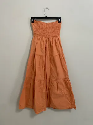 TJ Maxx Orange Bandeau Wrap Dress thumbnail 2