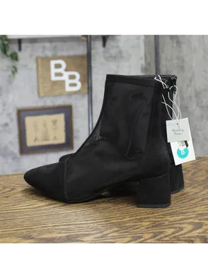 NWT A New Day Womens Celaena Boots Mesh Block Heel 94568458 Black 8M thumbnail 3