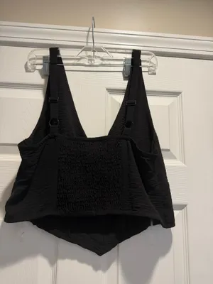 Linen tank top Black Size XL thumbnail 2