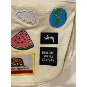Stussy X Herschel Supply Co Cream Patch Backpack Canvas International Tribe Bag thumbnail 2