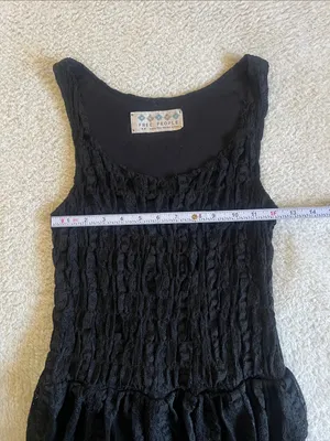 Free People Black Lace Tiered Dress Romantic Goth‎ Whimsigoth S thumbnail 3